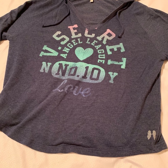 Victoria's Secret Tops | Victorias Secret Navy Blue Pullover Sweatshirt | Poshmark